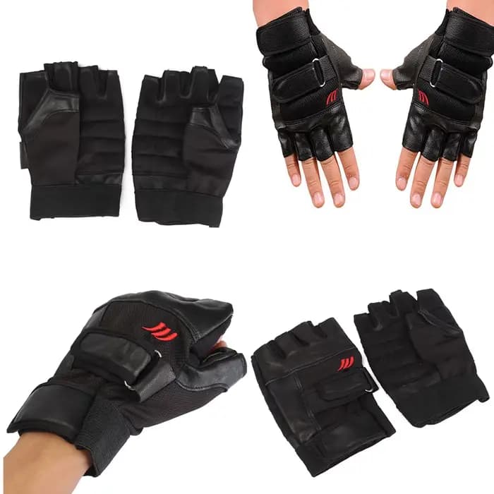 Gants en cuir pour hommes, pour la musculation, la gym, l'exercice, le sport, la course automobile e
