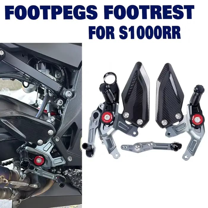 Repose-pieds réglables en fibre de carbone pour moto BMW S1000RR S 1000 RR 2015-2018