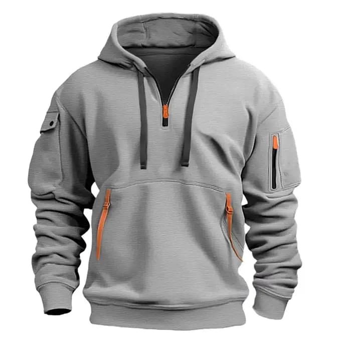 Veste de moto thermique et coupe-vent, pull multi-poches pratique, sweat à capuche coupe-vent et cha