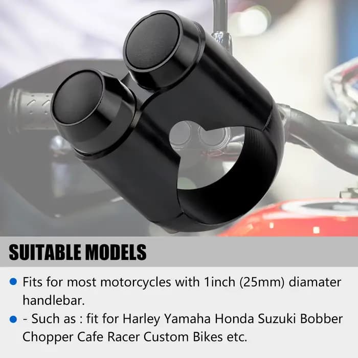 Interrupteur de commande de guidon de moto, 1 ", 25mm, bouton de klaxon, clignotant, interrupteur d'