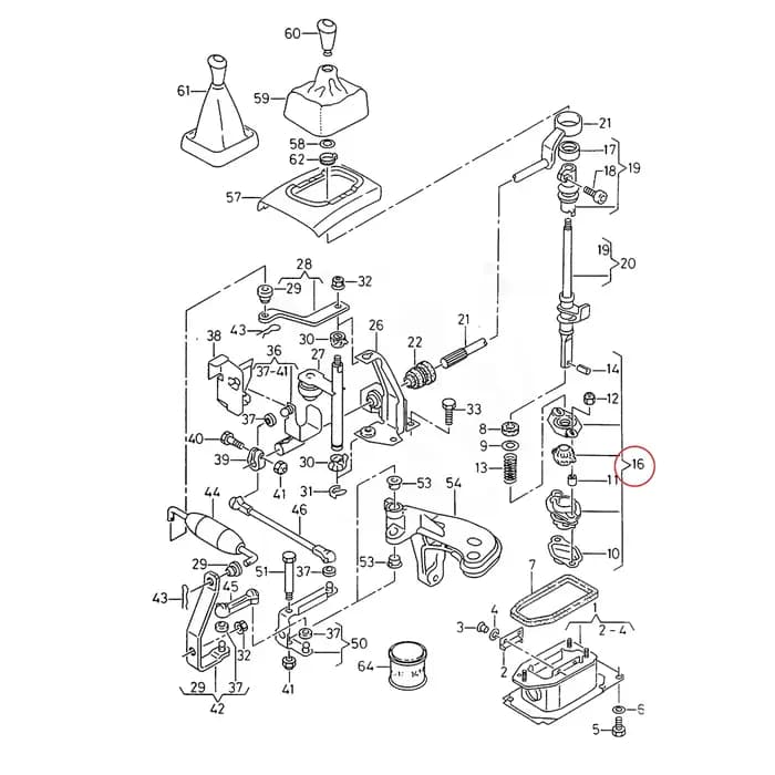 Kit de réparation de levier de changement de vitesse, pour VW Golf Mk1 17 Mk2 1G MK3 1H lapin Caribe