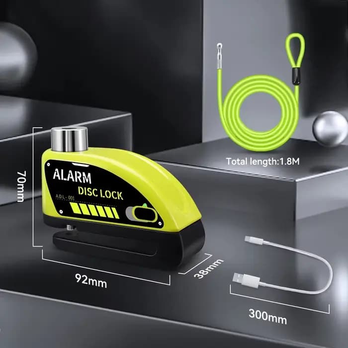 Extractme – serrures de frein à disque de moto, rechargeables, alarme antivol, verrouillage de disqu