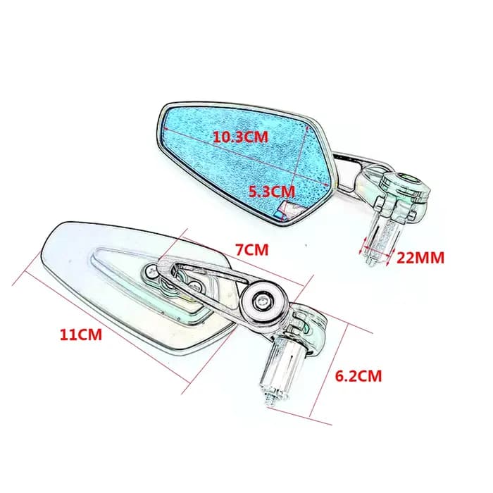 Rétroviseurs de moto CNC, verre transparent universel, extrémité de barre de scooter, rétroviseur de