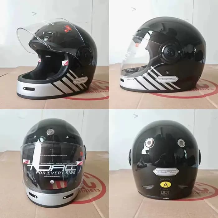 TORC casque De Moto Moto rétro casque ECE DOT hommes Moto équitation Motocross Vintage casques intég