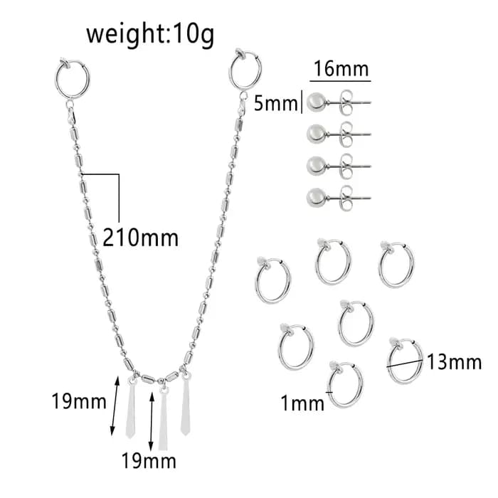 Ensemble de bijoux de cosplay de dessin animé Horimiya - Boucles d'oreilles créatives et exquises et