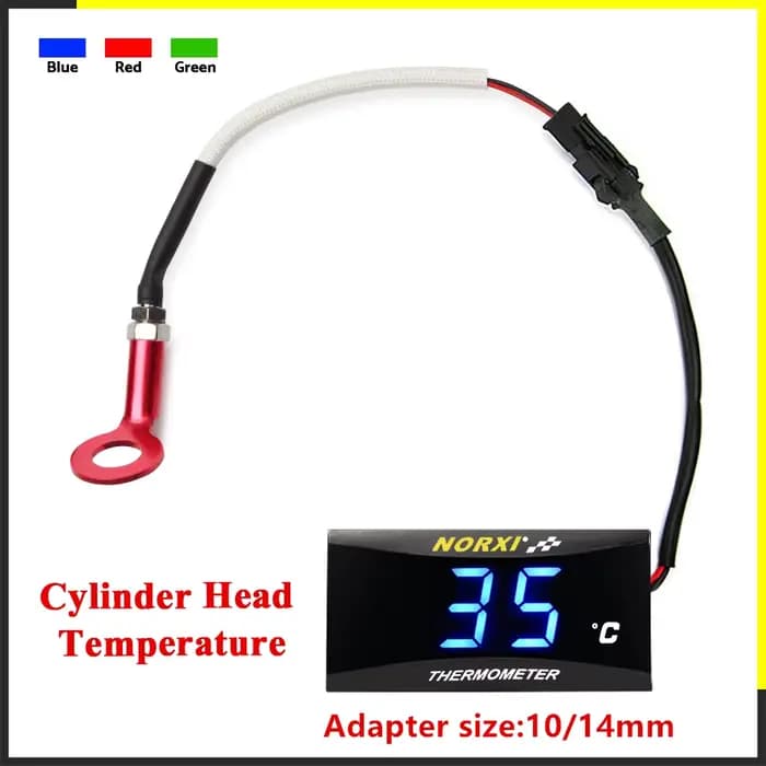 Capteur de température de culasse de moto norxi mini carré instrument numérique humidité pour moto n