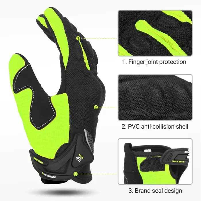 Gants de Moto Moto écran tactile respirant alimenté Moto course équitation vélo gants de protection