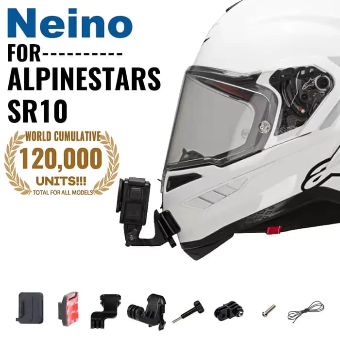 Support de mentonnière Neino ALPINESTARS pour caméra d'action dédiée au casque de moto SR10 pour GoP