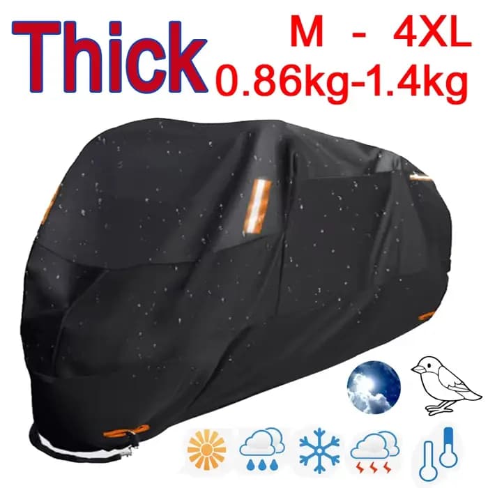 Housses de moto épaisses 300D, Design noir, imperméables, pour moteurs, poussière, pluie, neige, pro
