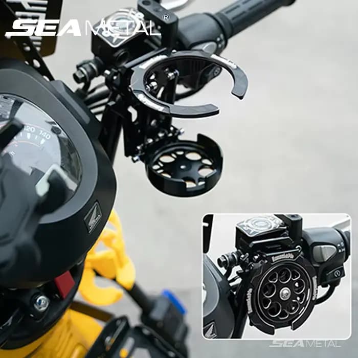 SEAMETAL pliable plateau tournant moto support de verre pour guidon motos porte-bouteille support de