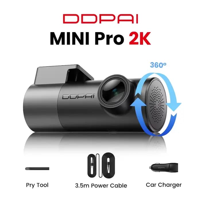 Caméra embarquée DDPAI MINI Pro 3K HDR 1620P avec Wi-Fi, vision nocturne, WDR, commande vocale, surv
