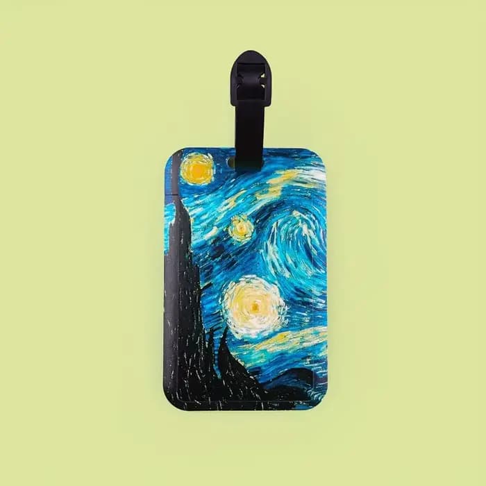 Étiquette de bagage créative inspirée de l'art de Van Gogh, l'accessoire de voyage idéal, incluant u