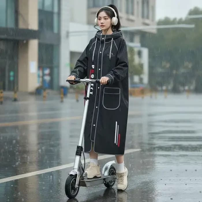 Manteau imperméable pour résistance améliorée à déchirure, complète du corps, bandes réfléchissantes