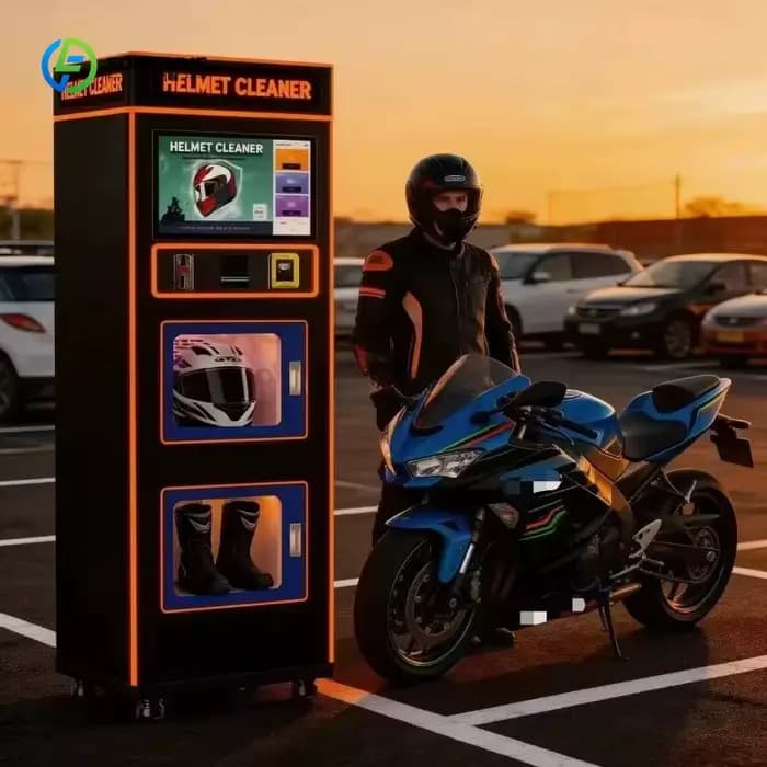 Machine de nettoyage de casques avec séchage automatique, désinfection, système à double tête, stéri