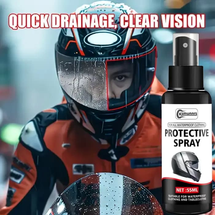 Spray antibuée pour casque de moto et voiture : nano-revêtement durable, améliore la visibilité, con