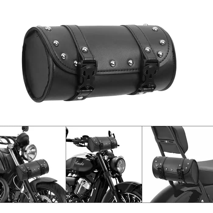 Sac de fourche universel pour moto, sacoches en cuir, sac à outils, pochette de rangement étanche po