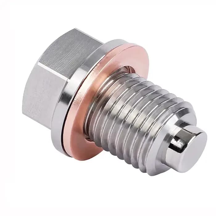 Bouchon de vidange d'huile magnétique en acier inoxydable, 2,2 d'écrou de vidange de puisard, joint