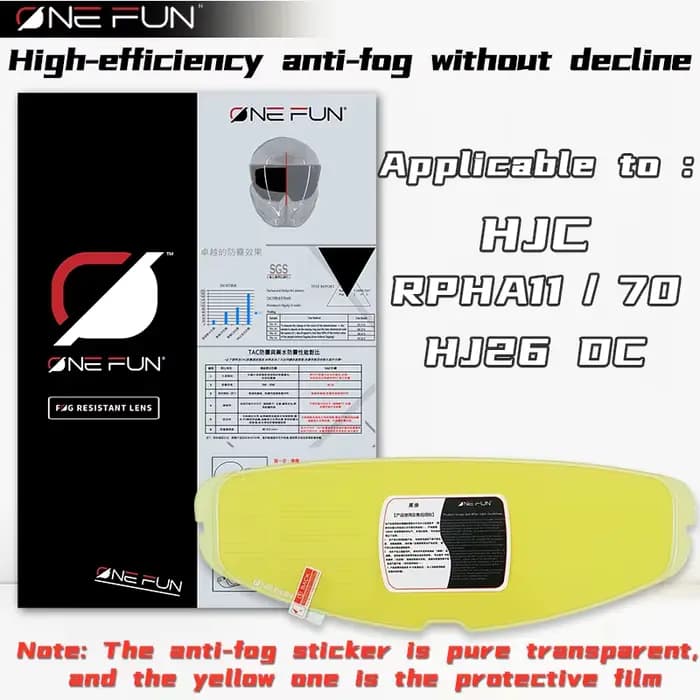Accessoires anti-buée RPHA-1N/HJ35 compatibles avec les visières de casques HJC RPHA-1N/HJ35 C70 FG1