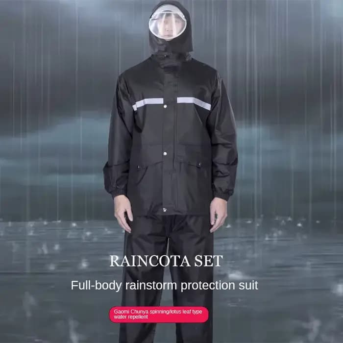 Combinaison imperméable et pantalon de pluie complet pour vélo électrique et moto, conception fendue