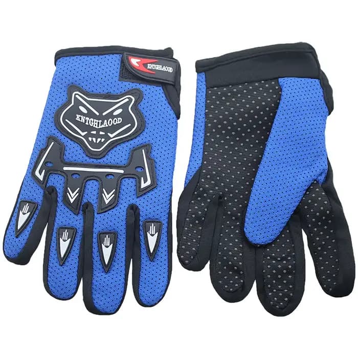 Gants de moto d'été pour enfants, en cuir, à doigts entiers, pour motocross et course