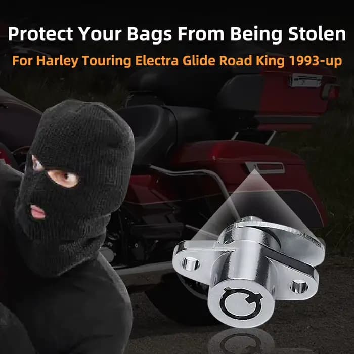 Jeu de serrures de sacoche rigide à 4 clés, pièces de moto pour Harley Touring Road Glide Road King