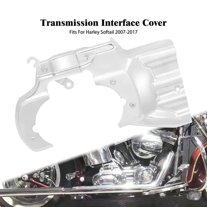Couvercle d'interface de Transmission de moteur de moto en aluminium chromé CNC pour Harley Softail