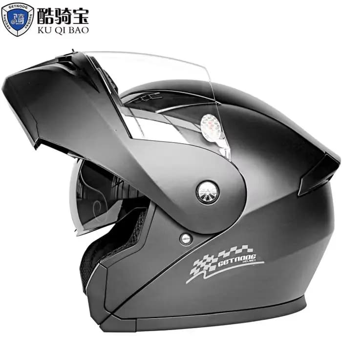 Kuqibao-Casque de moto électrique à double lentille, Peel-Off, Casque de sécurité pour la conduite,