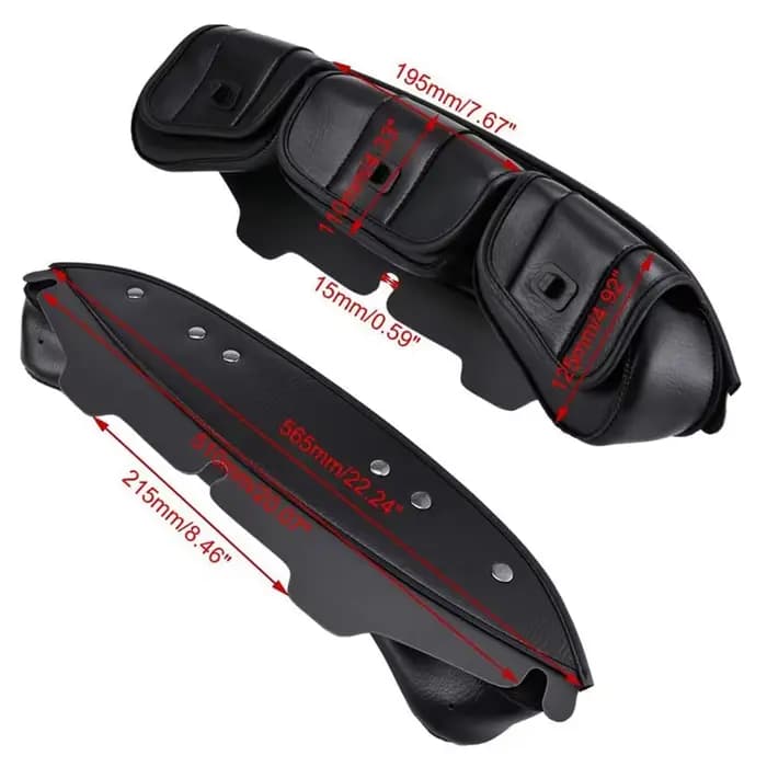 Sac de carénage Batwing pour pare-brise de moto à 3 poches, pour Harley Electra Street Glide Touring