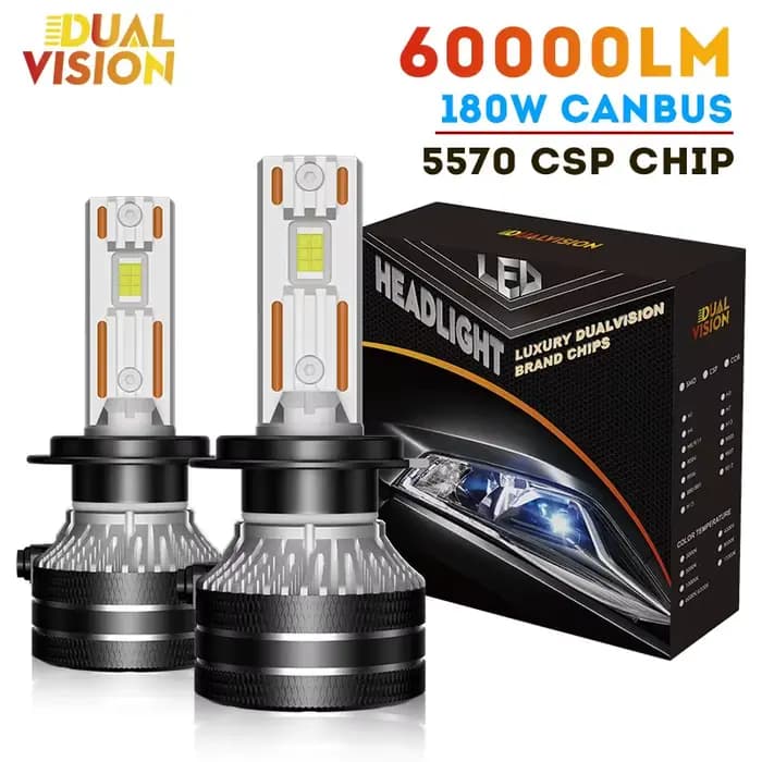 K5C H7 LED 60000LM Phares Canbus 8000K H1 H4 H11 9012 HIR2 H8 H9 9005 9006 HB3 HB4 Haute Puissance 6