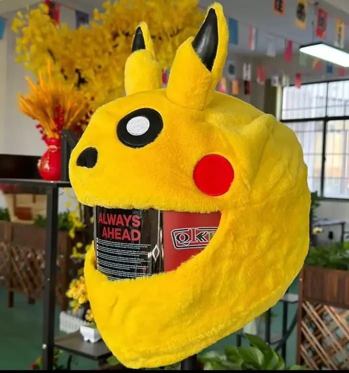 Housse de casque complète de moto, couverture de casque d'animal en peluche de dessin animé, Protect