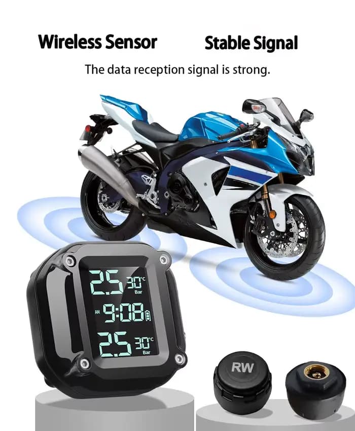 M5 Combinaison Moto Moniteur de Pression Des Pneus Affichage Numérique Externe Moto Sans Fil Détecte