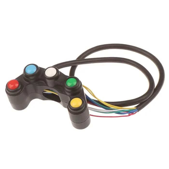 Commutateurs universels de moto à 5 boutons, pour vélos de course, interrupteurs de guidon de 22mm