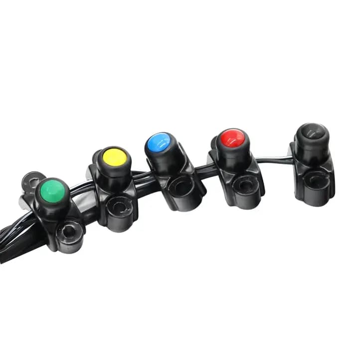 LMoDri – interrupteurs universels pour moto, en aluminium, 22mm, montage sur guidon, phare, démarrag
