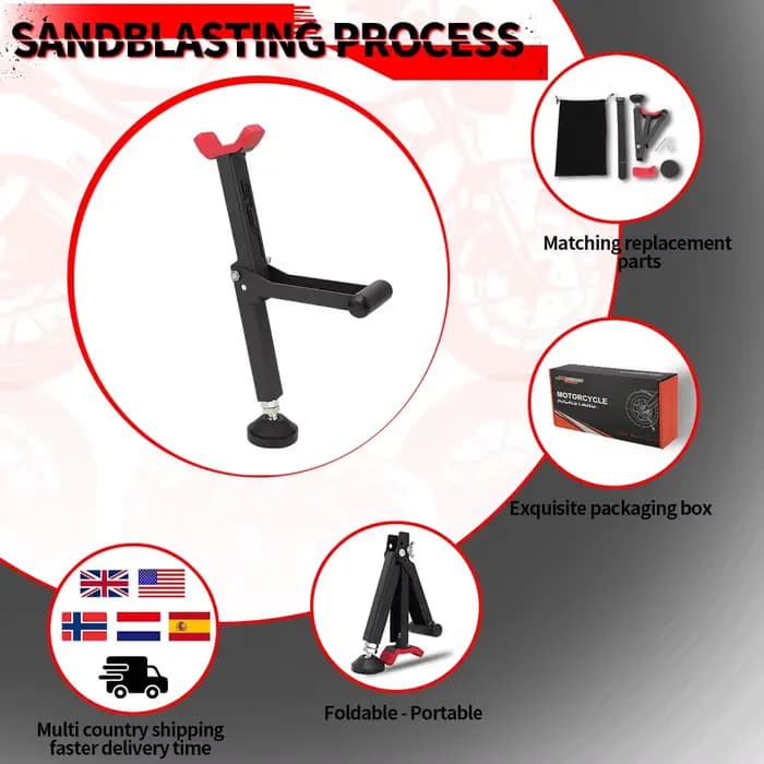 Support de levage de roue de moto, Portable, simple face, Support avant et arrière, outil de réparat