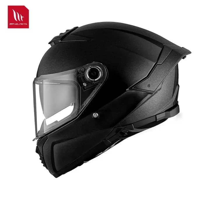 Casque de moto intégral avec visière transparente, homologué DOT et ECE, système de ventilation pour