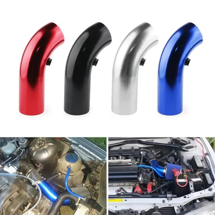 Système d'admission d'air froid universel en aluminium, 3 pouces, 75mm, Tube à Induction Turbo, coul