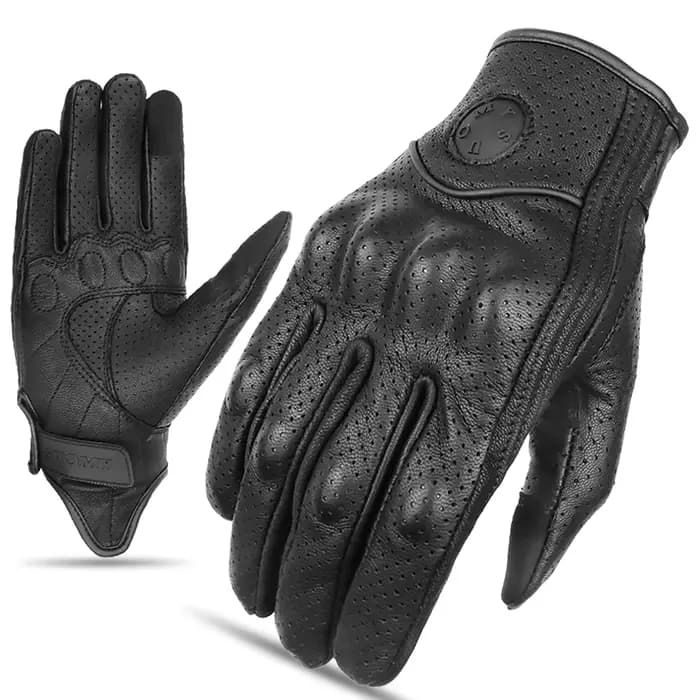 SUOMY rétro cuir Moto gants hommes femmes Vinage peau de chèvre Motocross gant doigt complet Moto Vi