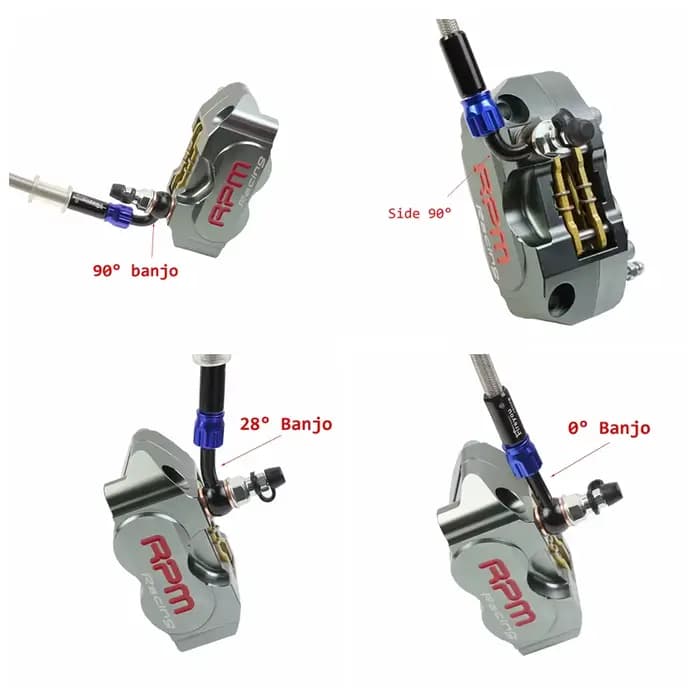 Raccord de frein Banjo en aluminium pour Moto, hydraulique renforcé, frein, embrayage, tuyau d'huile