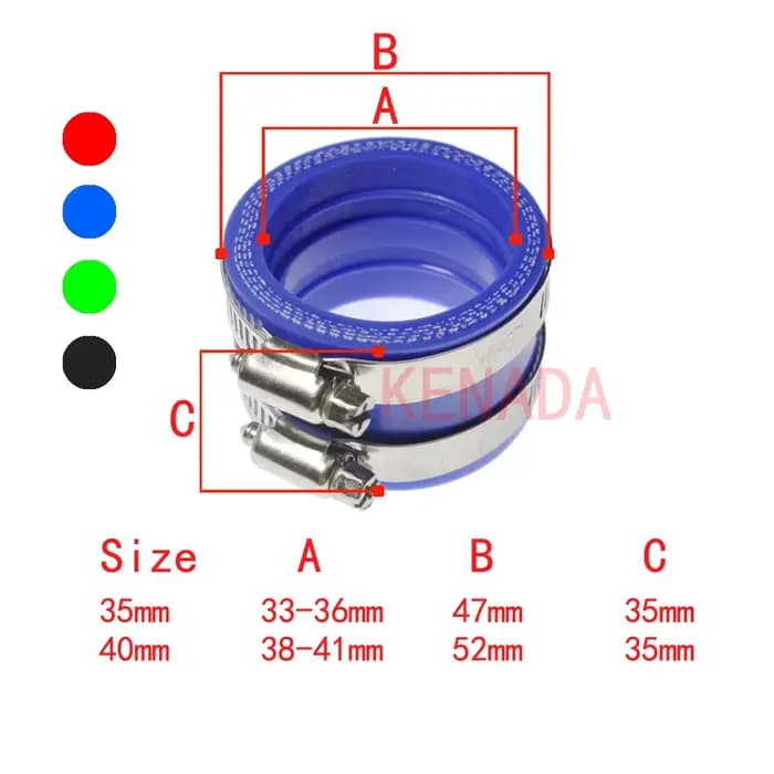 Adaptateur en caoutchouc pour carburateur de moto, 35mm 40mm 42mm 45mm, tuyau d'admission, accessoir