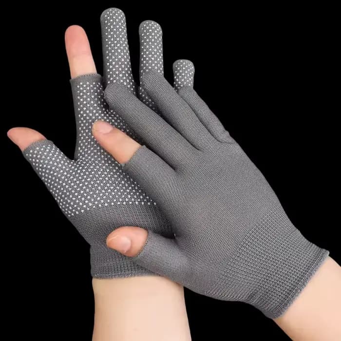 Gants en Nylon pour écran tactile pour hommes et femmes, antidérapants, respirants, demi-doigt, pour
