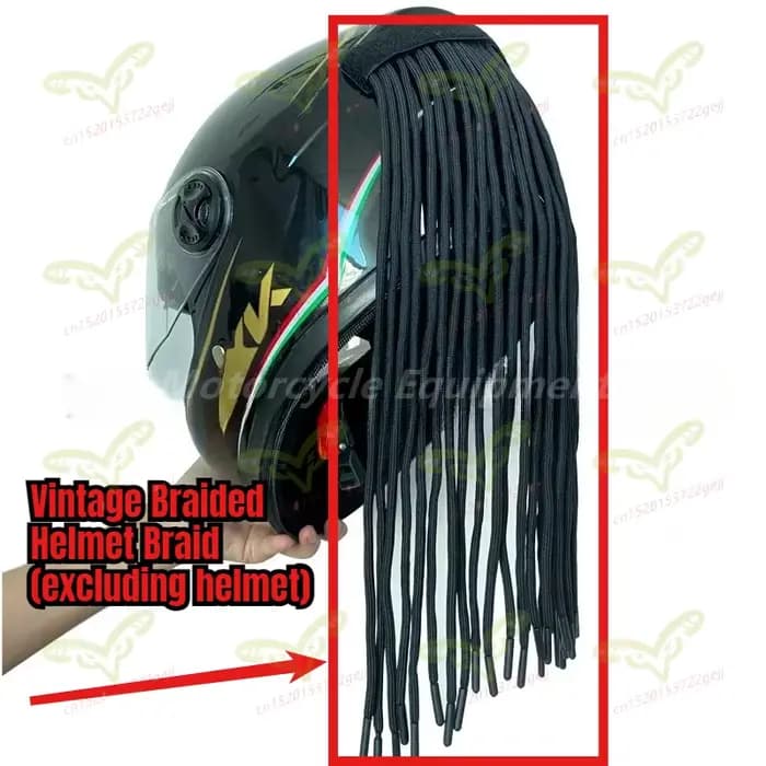 28 tresses décoratives pour casque de moto, style rétro Predator, pour motards