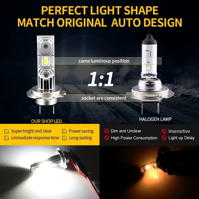 Phares LED H7 6000K blanc 12V pour motos, 30W, adaptés à la BMW S1000rr 2009 2010 2011 2012 2013 201