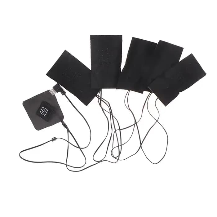 Veste chauffante USB électrique, coussinet chauffant, 5 feuilles ED pour le ski en plein air, vêteme
