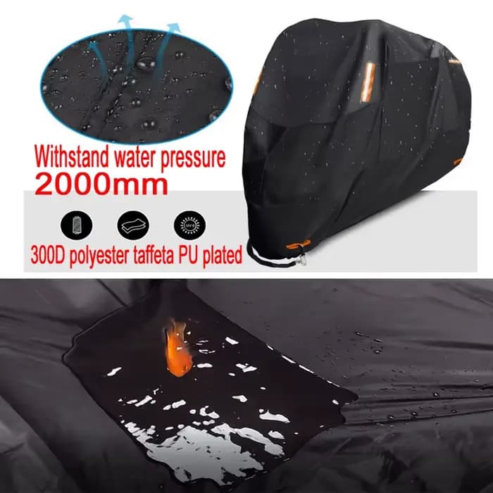 Housses de moto épaisses 300D, Design noir, imperméables, pour moteurs, poussière, pluie, neige, pro