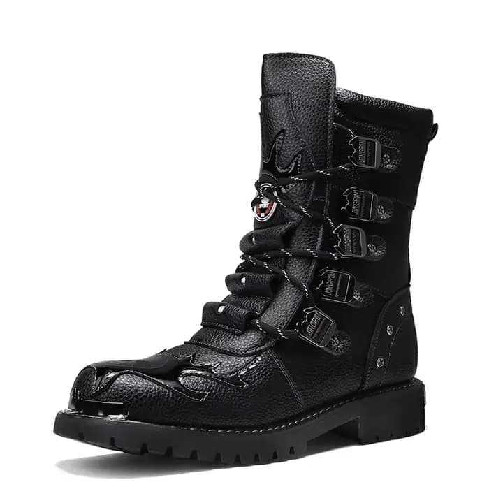 Bottes de moto quatre saisons pour hommes, nouvelle mode d'extérieur, grande taille, chaussures de c