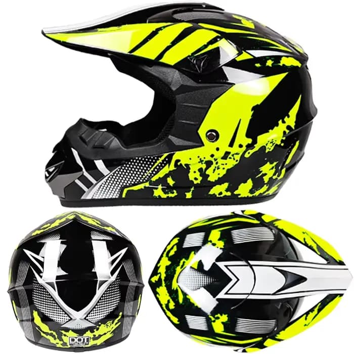 Casque de moto tout-terrain Durable pour compétition de course de Motocross, conception légère haute