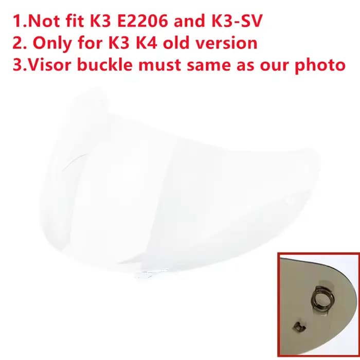 Visière de casque pour AGV Old K3 K4, bouclier facial de remplacement, Anti-buée, Protection UV, Pol