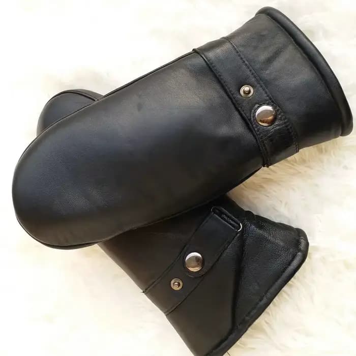 Gants en peau de mouton pour hommes, en cuir véritable, pour l'extérieur, chauds, thermiques, épais,