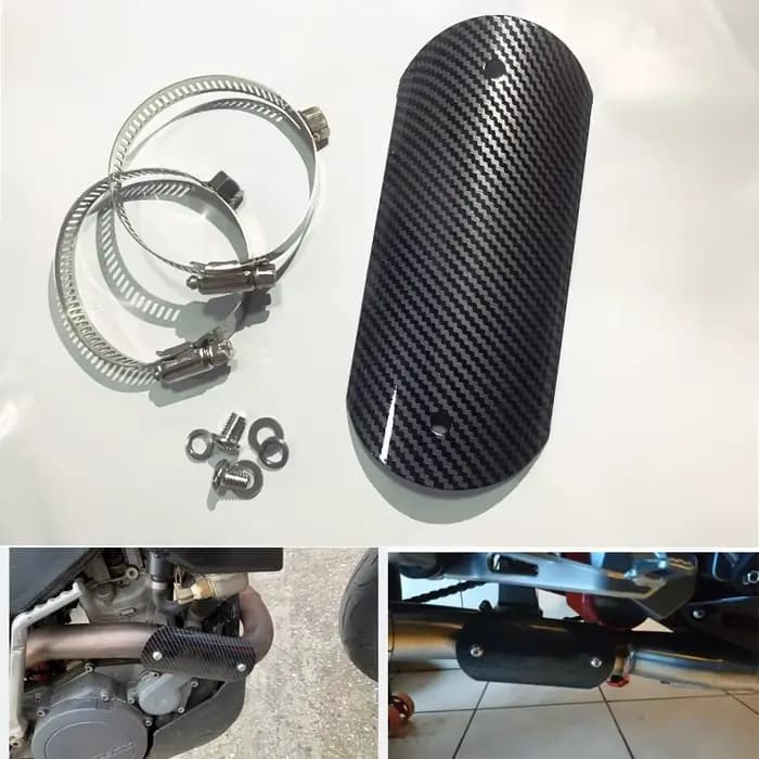 Tuyau d'échappement universel pour Moto, Style Fiber de carbone, couvercle de bouclier thermique, pr
