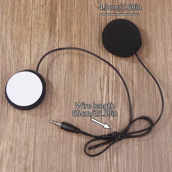 Microphone pour casque Cardo Freecom/Spirit – Micro à fil souple et haut-parleur 3,5 mm pour interph